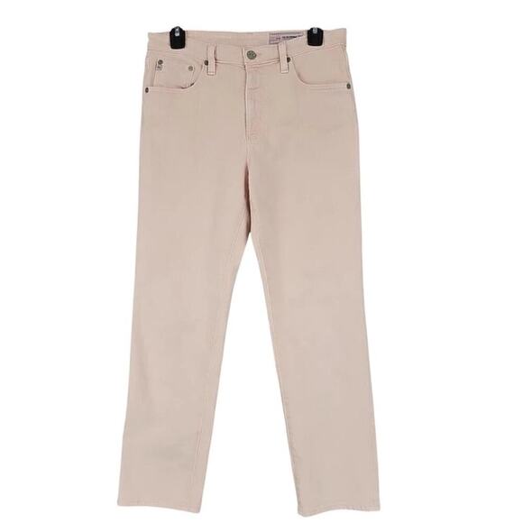 AG The Isabelle High-Rise Straight Crop Jeans, Blush, Casual, Weekend, 32 - Picture 4 of 16